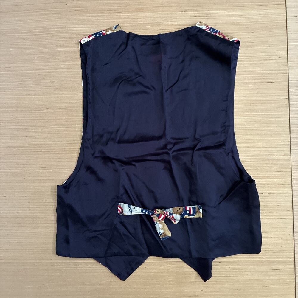 JLN USA Women's Size L Bear Button VTG Vest Americana July 4th Made In USA - Picture 15 of 15